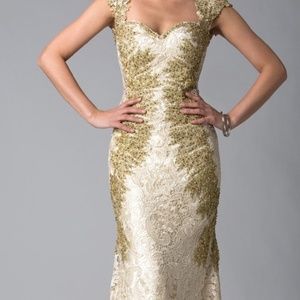 Feriani Dress 26100 Size 16 Champ Color